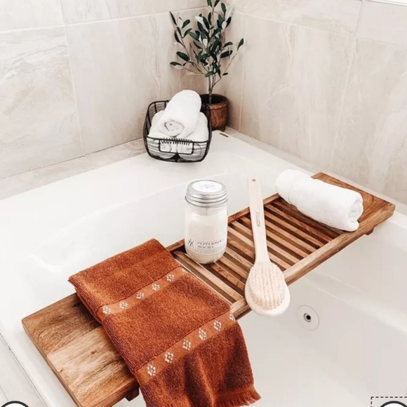 Threshold Bath Slatted Wood Bathtub Tray Hearth Hand With Magnolia Poshmark